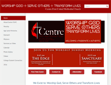 Tablet Screenshot of centrefumc.com